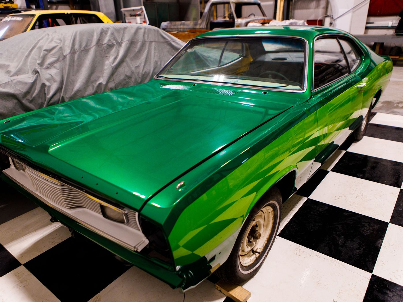 1972 Plymouth Duster, Finished body and paint, Jack's Custom Restoration Telkwa BC