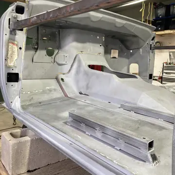 Inside of the body tub blasted clean